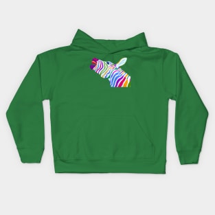 Zebra Head Pop Art Kids Hoodie